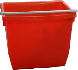 Spand 13 Ltr Firkantet Rød,Stk