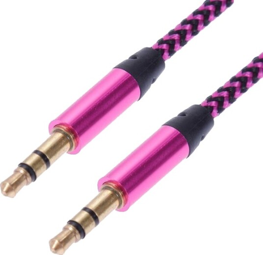 1m Vevd 3.5mm Aux-kabel Rosa