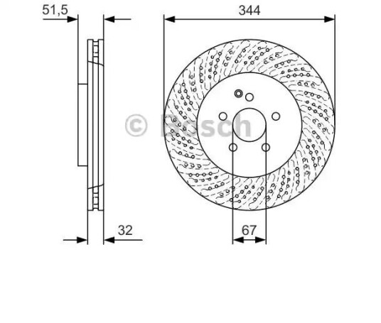 Bremseskive BOSCH 0 986 479 D07