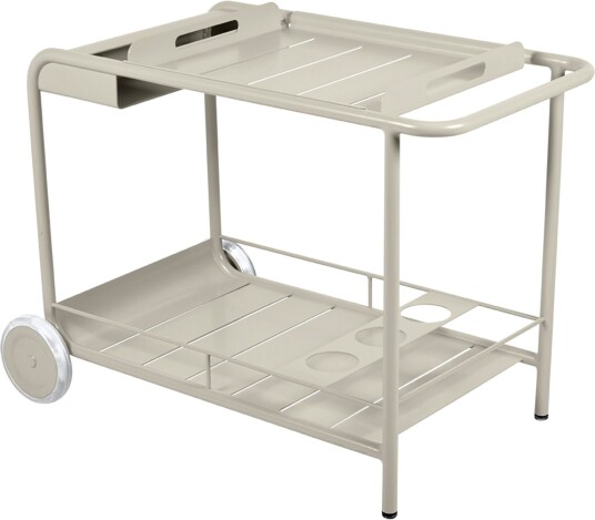 Fermob   Luxembourg Side Bar /trolley   Clay Grey   Utendørs Småbord Og Sidebord   Frédéric Sofia   Grå   Metall