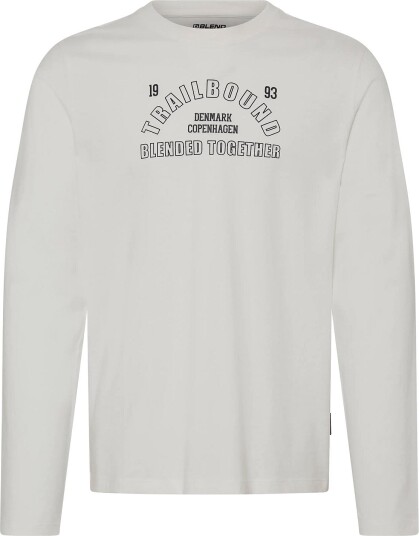 Blend Bhlandon L/S Logo Tee SNOW WHITE S
