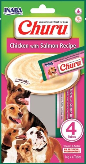 Churu Kylling med Laks Kremet Hundesnacks 4pk