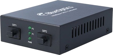 Blueoptics 10G Ethernet Media Converter 2X Sfp+ 10000 Mbit/S 10.100.1000.10000 Mbit/S 10Gbase-Lr 30 M 1310 Nm Sort