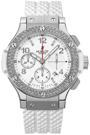 Hublot Dameklokke 342.SE.230.RW.114 Big Bang Hvit/Gummi Ø41 mm Hublot Dameklokke 342.SE.230.RW.114 Big Bang Hvit/Gummi Ø41 mm