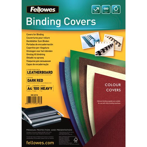 Fellowes 5371603 A4 Papir Rød 210 Mm 298 Mm 1 Mm