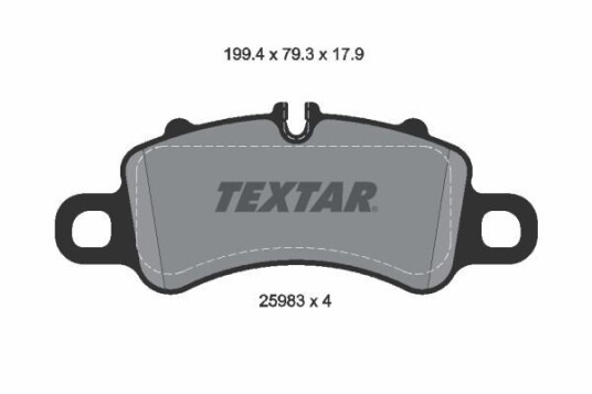 Bremseklosser TEXTAR 2598303 Bremseklosser TEXTAR 2598303