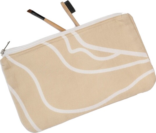The Organic Company Reconnect Cosmetic Bag   Beige   28X 16CM