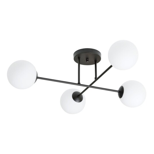 Other Brand Roma taklampe 4-lys - Svart/Opal