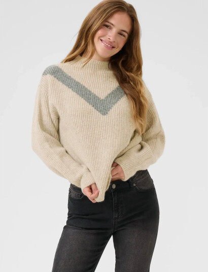 Kaffe Kaelina Pullover - Beige - XS Kaffe Kaelina Pullover - Beige - XS