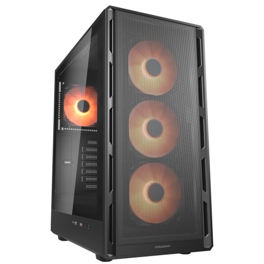 Cougar Airface Pure Pro Midi Tower Kabinett med ARGB Belysning, Svart Cougar Airface Pure Pro Midi Tower Kabinett med ARGB Belysning, Svart