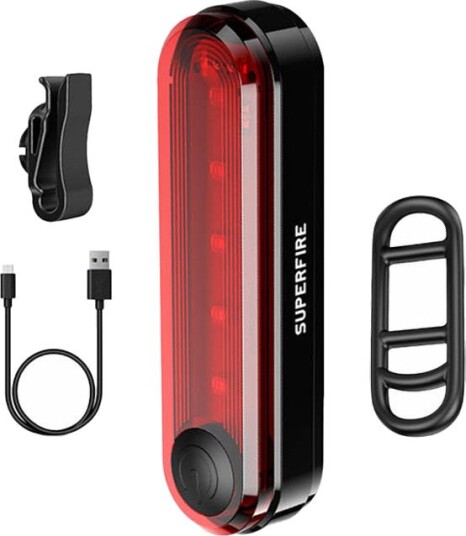 Sykkellykt Bak Superfire Btl01 USB 230Mah Sykkellykt Bak Superfire Btl01 USB 230Mah