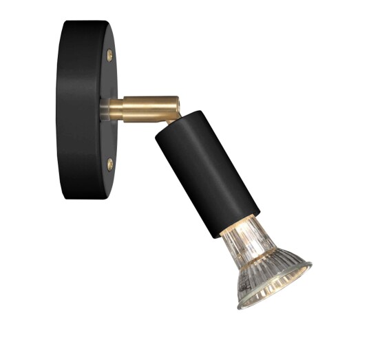 Örsjö Belysning - Star Vägglampa Kopplingshus, Svart, Kabel/dimmer - Sengelamper - Jonas Bohlin - Svart