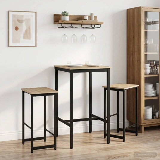 vidaXL Barstol 2 stk. Sonoma eik 40 x 32 x 64 cm Konstruert tre vidaXL Barstol 2 stk. Sonoma eik 40 x 32 x 64 cm Konstruert tre
