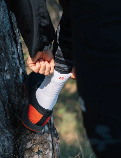 Danish Endurance Long Distance Running Quarter Socks 5 Pack   White   35 38