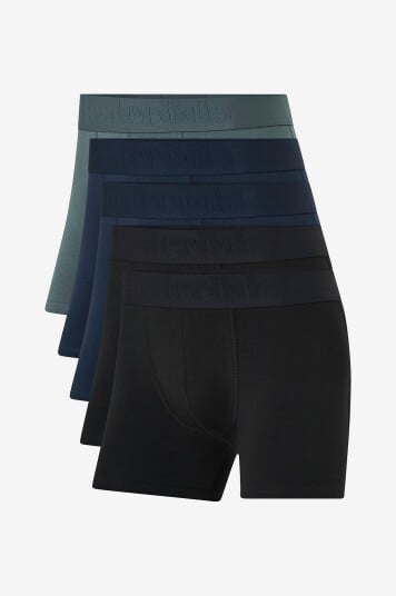 Resteröds Boxershorts i økologisk bomull 5 pk Flerfarget