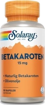 Solaray Betakaroten 15mg 50 kapsler Solaray Betakaroten 15mg 50 kapsler
