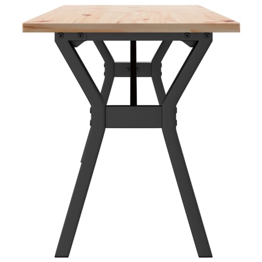 Salongbord Y-ramme 160x40x45 cm heltre furu og støpejern 3282712