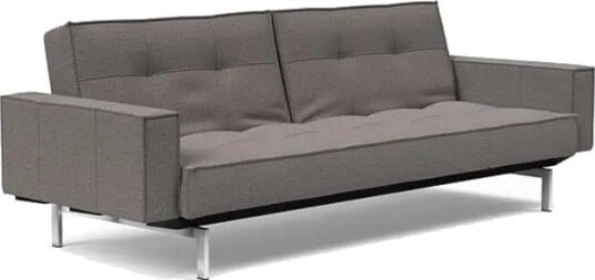 Sovesofa Splitback med Armlener & Krom ben B 2013374