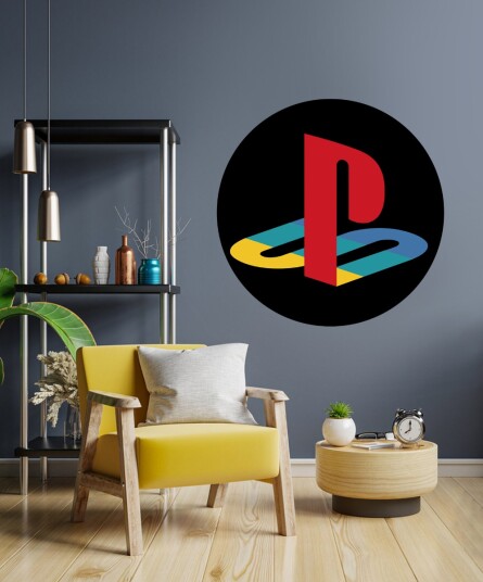 Veggklistremerke PlayStation / Runde