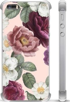 iPhone 5/5S/SE Hybrid-deksel - Romantiske Blomster