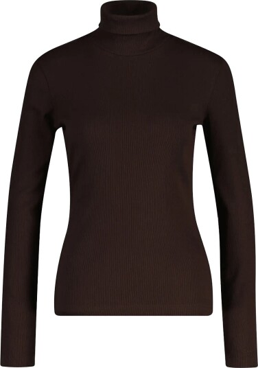 Gant Slim Ribbed Ls Turtleneck Brown XS