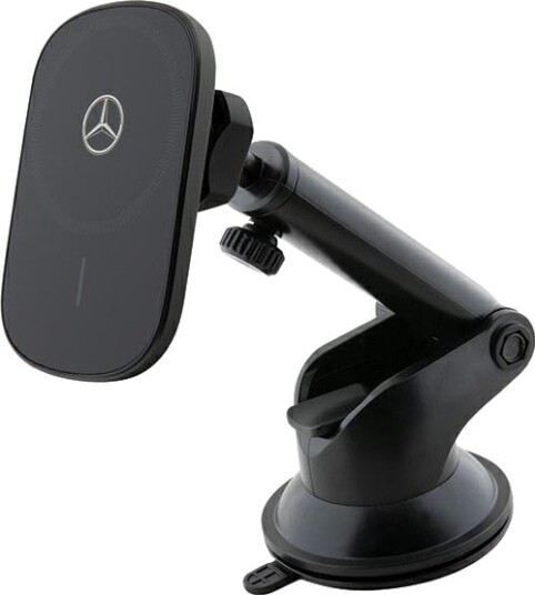 Mercedes Silver Star Magsafe – Magnetisk Bilholder Med Trådløs Lading 15W Svart