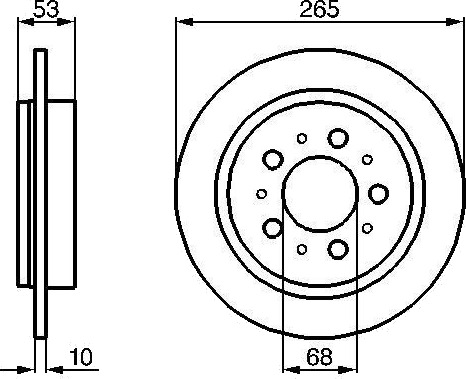 BOSCH 0 986 478 042 Bremseskive BOSCH 0 986 478 042 Bremseskive