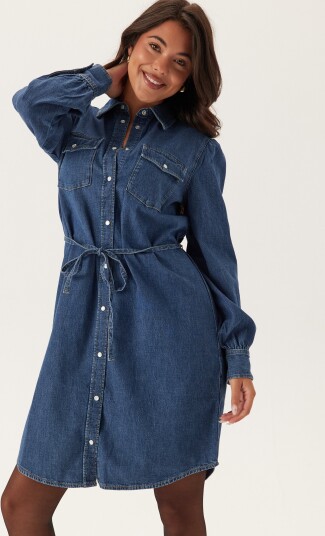 GANT Puff Sleeve Denim Dress Blue 42 GANT Puff Sleeve Denim Dress Blue 42