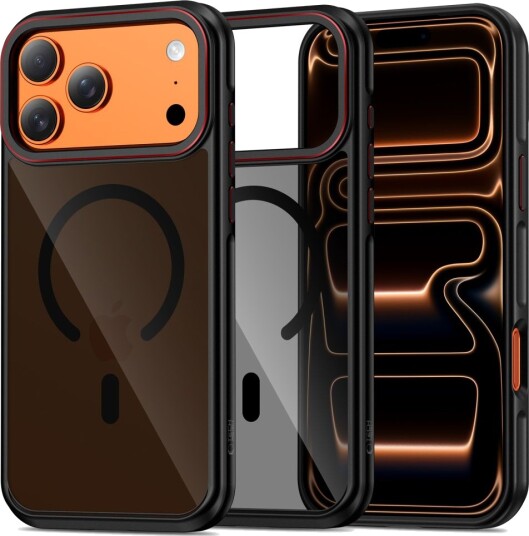 Tech Protect MagHybrid MagSafe Case for iPhone 17 Pro Max Black & Red