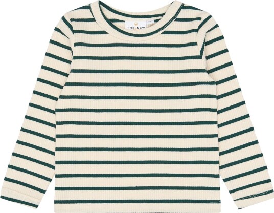 The New Siblings Genser Rib TnstVico June Bug Striped The New 5 år (110) Genser Beige Grønn Hvit