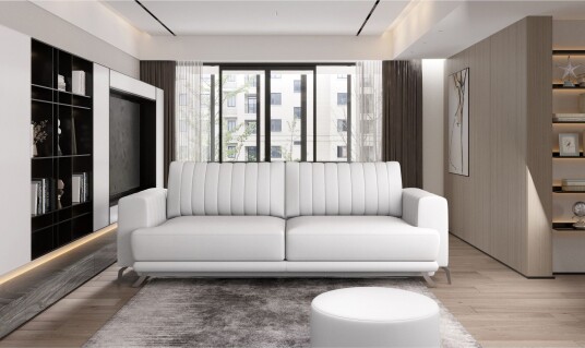 Jalissia 3 seters Sofa Hvit