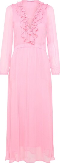 Coster Copenhagen Long Ruffle Dress   Pink   34