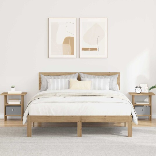  Nattbord 2 pcs Artisan Eik 41 x 40 x 45 cm Konstruert tre