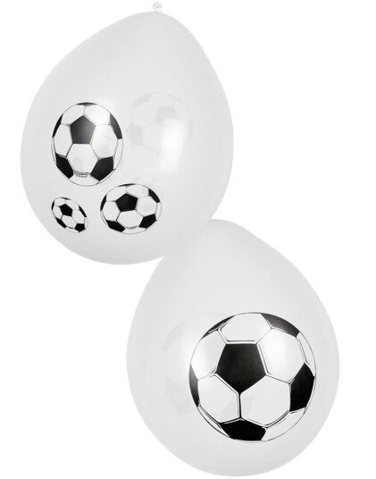 6 stk 25 cm Ballonger Fotballparty