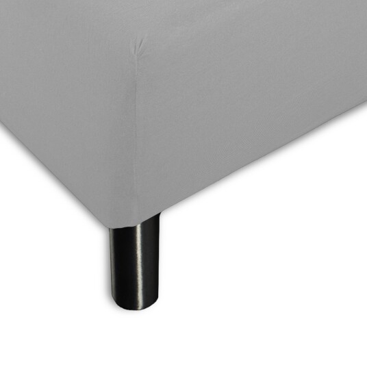 By Borg Stretchlaken 90x200 cm 100% økologisk bomull Grå GOTS-sertifisert jerseylaken Formsydd laken til madrass