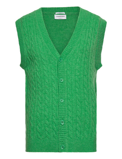 Lindbergh Lambswool Button Slipover - Green - XL Lindbergh Lambswool Button Slipover - Green - XL