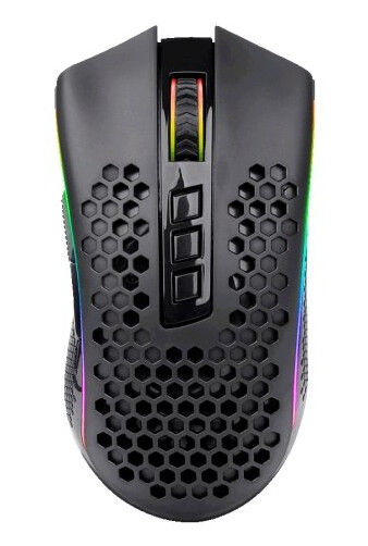 Redragon M808-Ks, Høyre Hendt, Optisk, Rf Wireless + Usb Type-A, 16000 Dpi, 1 Ms, Sort