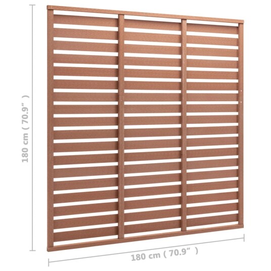 vidaXL Gjerdepanel WPC 180x180 cm brun