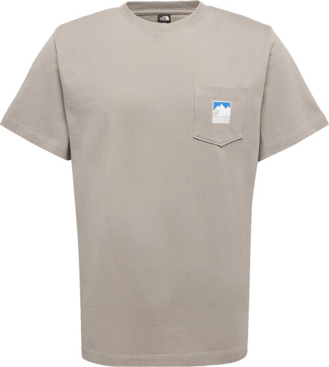 The North Face M Mountain Logo Rlx Ss Tee Graphic Beige XL
