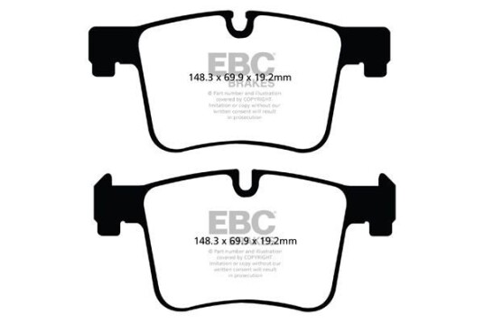 Bremseklosser sett EBC Brakes DP42105R Bremseklosser sett EBC Brakes DP42105R