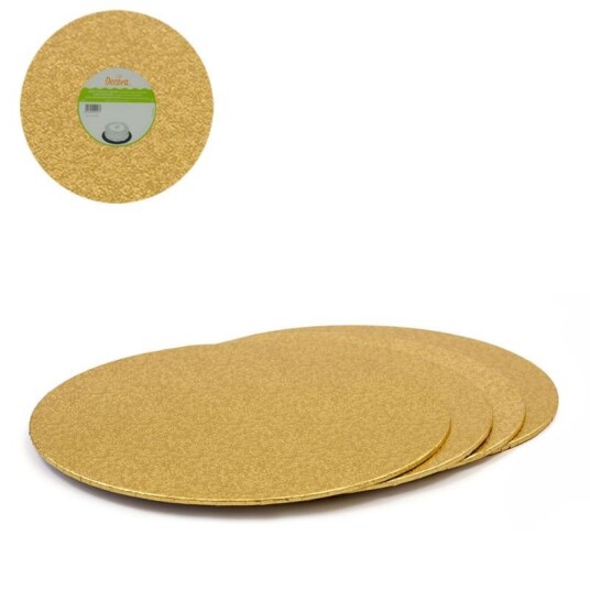 Kakebrett Rund Gull 16cm 