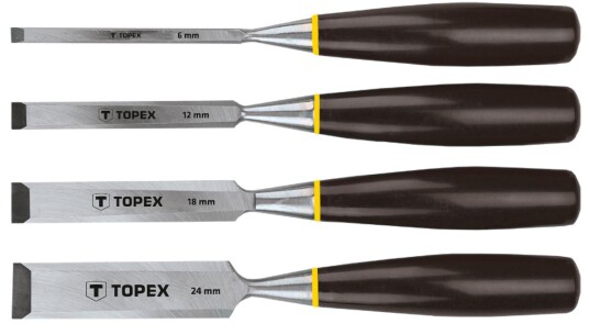 Topex Meiselsett 6, 12, 18, 24Mm 4 Stk. (09A310) Topex Meiselsett 6, 12, 18, 24Mm 4 Stk. (09A310)