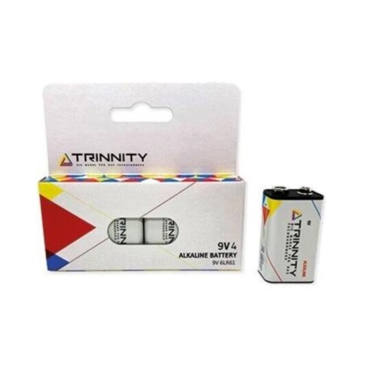 Trinnity 9v Batteri 6lr61 4stk