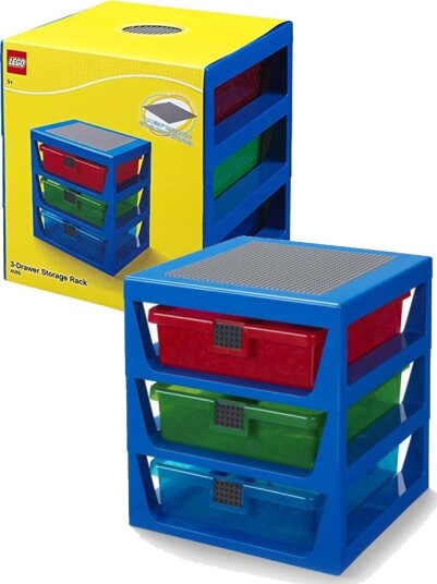LEGO Storage oppbevaringshylle med 3 skuffer Bright blue LEGO Storage oppbevaringshylle med 3 skuffer Bright blue