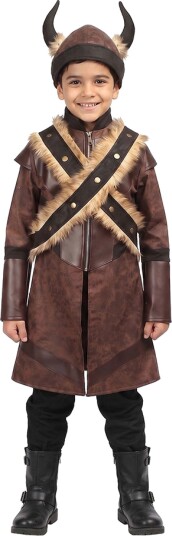 Vikingjakke med Hjelm Barn Kostyme - XX-Large