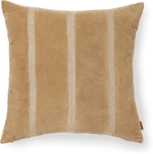 Ferm Living Senti Stripe pute 50x50 cm Dark sand linen