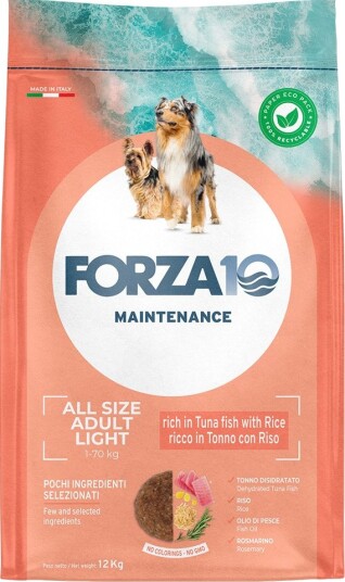Forza10 Maintenance Dog Tørrfôr Forza 10 Maintenance Light Med Tunfisk & Ris 2 X 12 kg