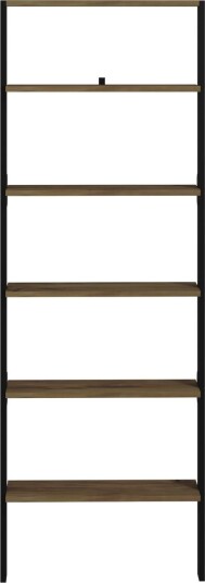 Branik Bokhylle 61x180x25 cm - Antrasitt og antikk valnøtt