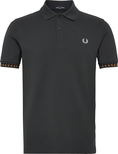 Fred Perry Jacquard Cuff Fp Shirt   Grey   S