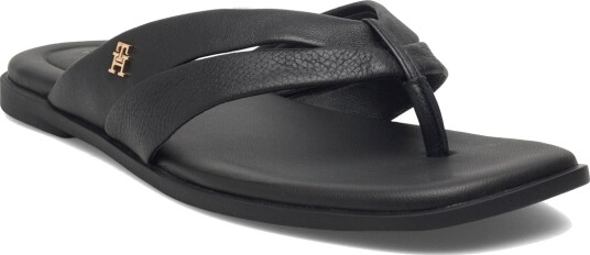 Tommy Hilfiger Elevated Toe Post Lth Sandal Black 39